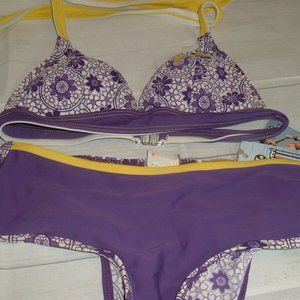 Womens Brunotti Bikini Swimwear Spoula Purple Floral 38C